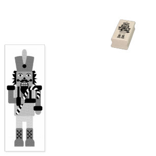 Nutkraker met snoepriet rubberstempel