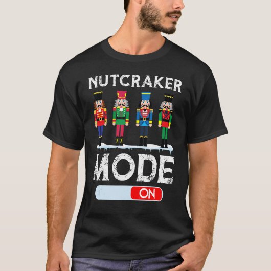 Nutkraker-modus op dansballetkerstpyjama t-shirt (Voorkant)
