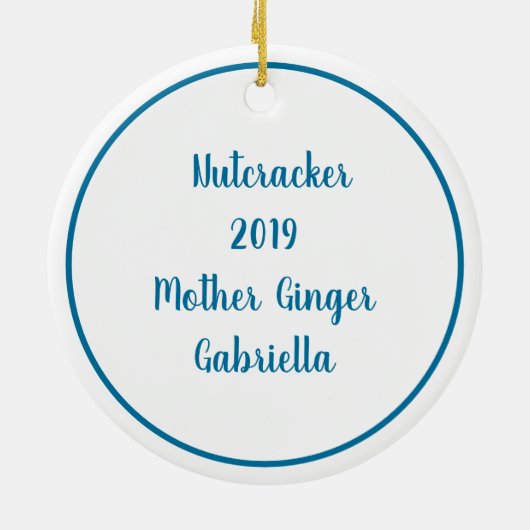 Nutkraker Moeder Ginger Gepersonaliseerd Ornament (Achterkant)