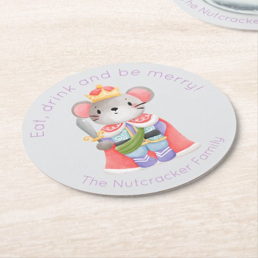 Nutkraker Mouse King Ronde Kartonnen Onderzetter (Gebogen)