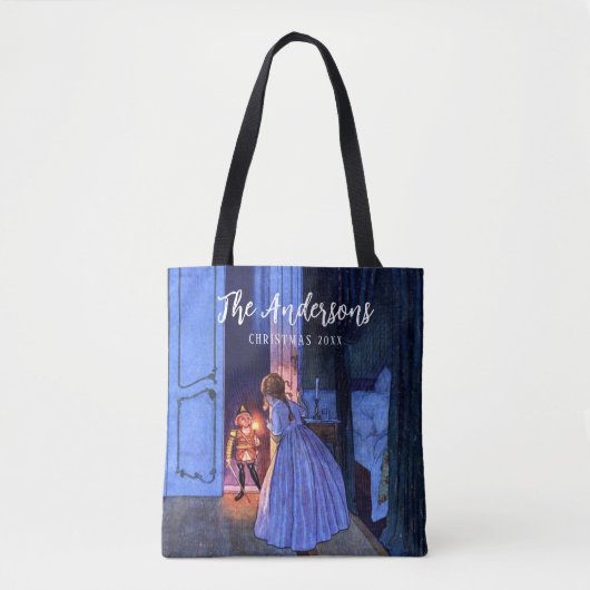 Nutkraker Nostalgic Personalized  Holiday Tote Bag (Voorkant)