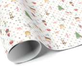 Nutkraker op White en Gold Polka Dot Cadeaupapier (Rol Hoek)