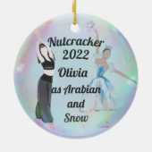 Nutkraker Ornament-Arabisch en sneeuw Keramisch Ornament (Achterkant)