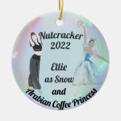 Nutkraker Ornament-Arabisch en Sneeuwkeramisch Orn Keramisch Ornament (Voorkant)