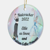 Nutkraker Ornament-Arabisch en Sneeuwkeramisch Orn Keramisch Ornament (Links)
