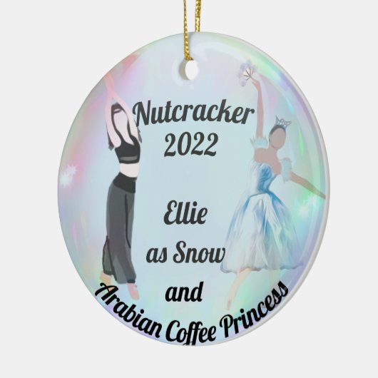 Nutkraker Ornament-Arabisch en Sneeuwkeramisch Orn Keramisch Ornament (Links)