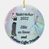 Nutkraker Ornament-Arabisch en Sneeuwkeramisch Orn Keramisch Ornament (Achterkant)