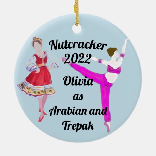 Nutkraker Ornament- Arabisch en Trepak Ceramic C. Keramisch Ornament (Achterkant)