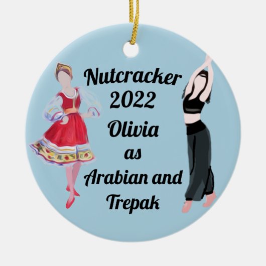 Nutkraker-Ornament- Arabisch en Trepak-keramisch Keramisch Ornament (Voorkant)