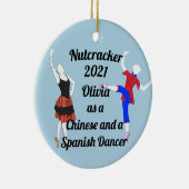 Nutkraker Ornament-Chinese en Spaanse danser Keramisch Ornament (Rechts)