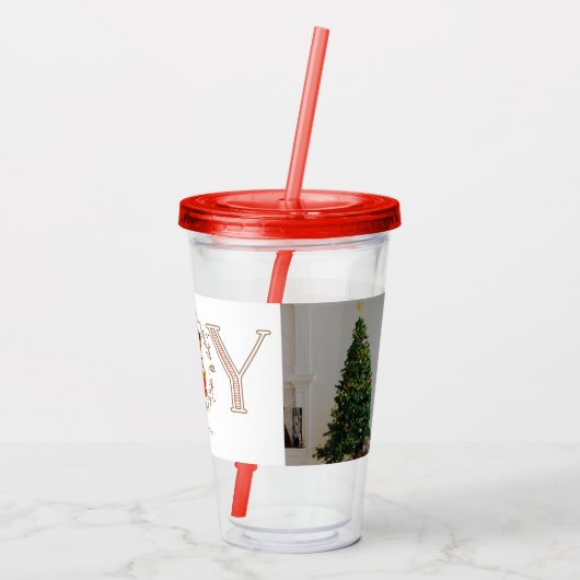 Nutkraker Prince Holiday Foto Acryl Drinkbeker (Achterkant)