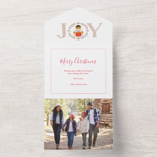 Nutkraker Prince Holiday Foto All In One Uitnodiging (Binnen)