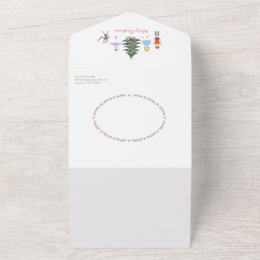 Nutkraker Prince Holiday Foto drievoudig Kaart (Buitenkant)