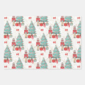 Nutkraker, rotspaard, kerstboom inpakpapier vel (Voorkant 3)