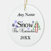 Nutkraker Snow Keramisch Ornament (Links)