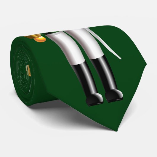 Nutkraker soldaten in groene en witte uniformen stropdas (Opgerold)