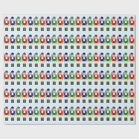 Nutkraker Soldaten Kerstmis Cadeaupapier (Vlak)