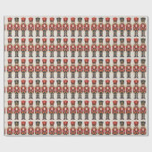 Nutkraker Soldaten Kerstmis Cadeaupapier (Vlak)