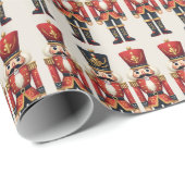 Nutkraker Soldaten Kerstmis Cadeaupapier (Rol Hoek)