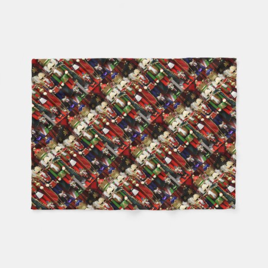 Nutkraker Soldaten Kerstmis Fleece Deken (Voorkant (Horizontaal))