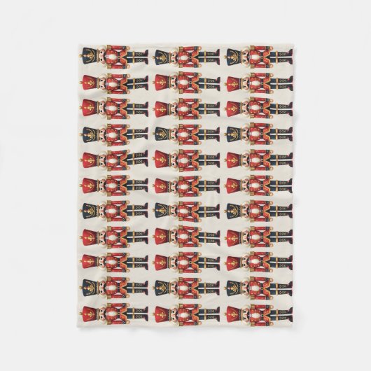 Nutkraker Soldaten Kerstmis Fleece Deken (Voorkant)