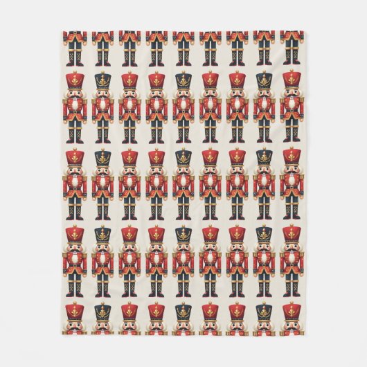 Nutkraker Soldaten Kerstmis Fleece Deken (Voorkant)