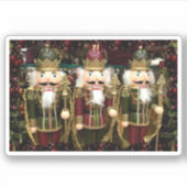 Nutkraker Soldaten Kerstmis Sticker (Voorkant)