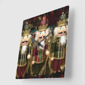 Nutkraker Soldaten Kerstmis Vierkante Klok (Hoek)