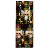 Nutkraker Soldaten Kerstmis Wijn Cadeautas (Voorkant)