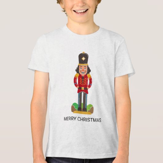 Nutkraker Speelgoed Soldier Kerstmis - Gepersonali Tri-Blend Shirt (Voorkant)