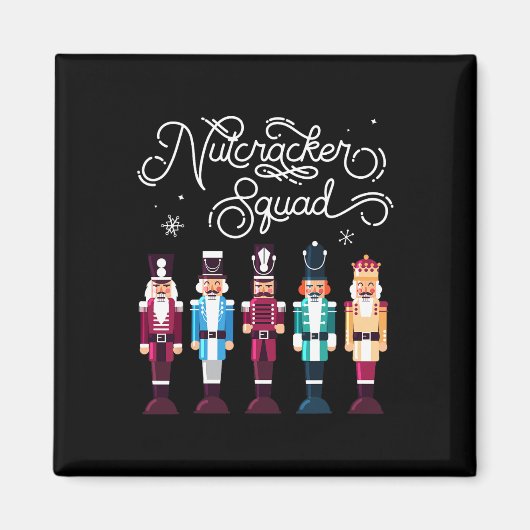 Nutkraker Squad Holiday Kerstknicks Vrouwen Vrouwe Magneet (Voorkant)