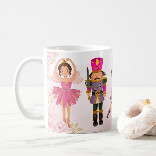 Nutkraker Sugar Plum Fairy Clara Drosselmeyer Koffiemok (Met donut)