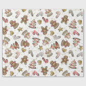 Nutkraker Sugar Plum Fairy Treatment Gingerbrood Cadeaupapier (Vlak)