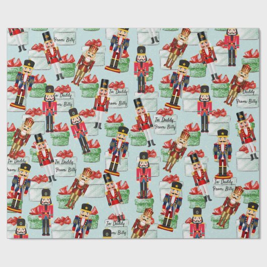 Nutkraker Toevoegen aan en van Names Wrapping Pape Cadeaupapier (Vlak)