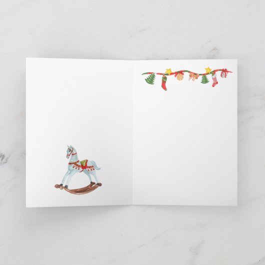 Nutkraker Tree Grandson Kerstmis Kaart (Binnen)