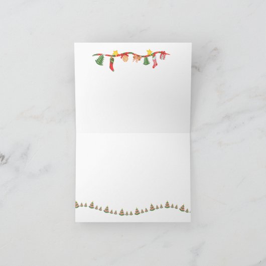 Nutkraker Tree Grandson Kerstmis Kaart (Binnen)