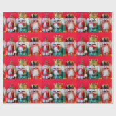 Nutkraker trio cadeaupapier (Vlak)