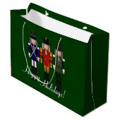 Nutkraker Trio, Green-GIFT BAG L Large Cadeautasje (Voorkant Gekanteld)