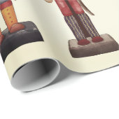 Nutkraker Trio-kerstpapier — Papblad voor kerstins Cadeaupapier (Rol Hoek)