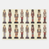 Nutkraker Trio-kerstpapier — Papblad voor kerstins Inpakpapier Vel (Voorkant)