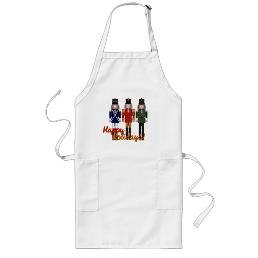 Nutkraker Trio-Red-APRON Lang Schort (Voorkant)
