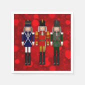 Nutkraker Trio-Red-Bokeh-PAPER PARTY NAPKINS Servet (Voorkant)