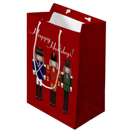 Nutkraker Trio-Red-GIFT BAG M Medium Cadeauzakje (Voorkant Gekanteld)