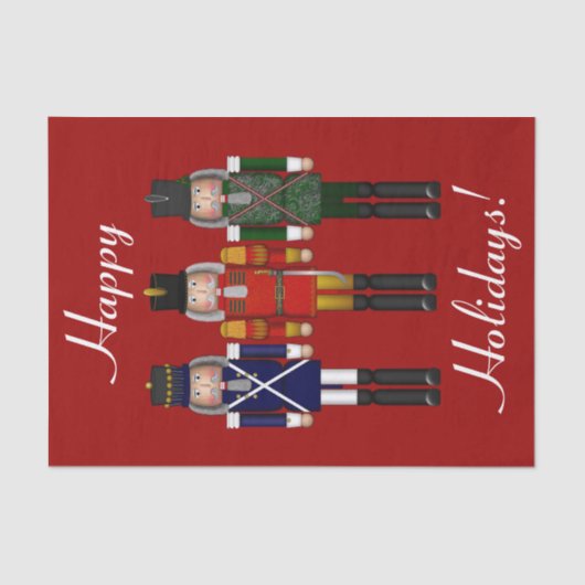 Nutkraker Trio-Red-Tissue Wrapping Paper Tissuepapier (Voorkant)