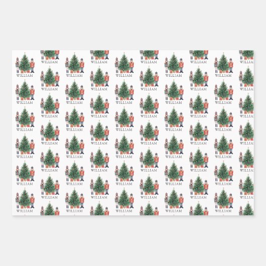 Nutkraker vakantiekreep inpakpapier vel (Voorkant 2)