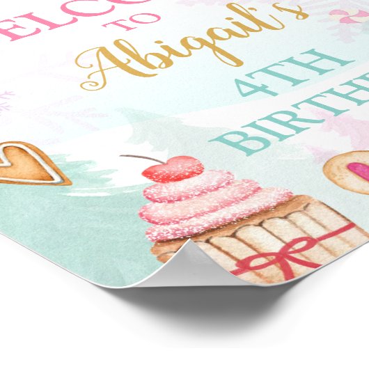 Nutkraker Welkomstbord Land van zoet Poster (Hoek)