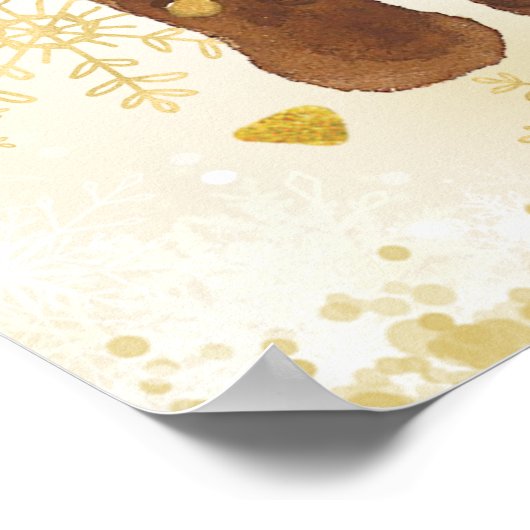 Nutkraker Winter Baby shower Welkomstteken Poster (Hoek)