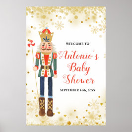 Nutkraker Winter Baby shower Welkomstteken Poster