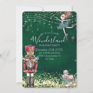 Nutkraker Winter Wonderland Kerstmis groene Kaart