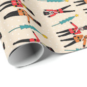 Nutkrakers dansend omslagpapier cadeaupapier (Rol Hoek)